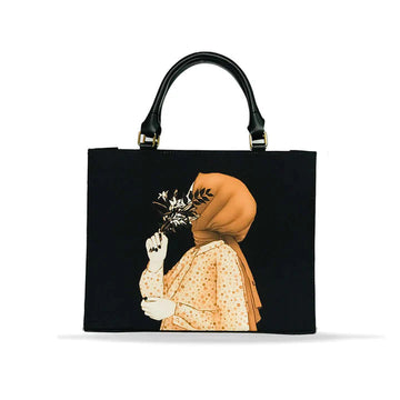 Hijab Girl Black Tote Bag