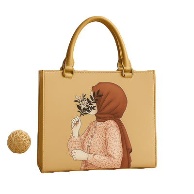 Hijab Girl Black Tote Bag